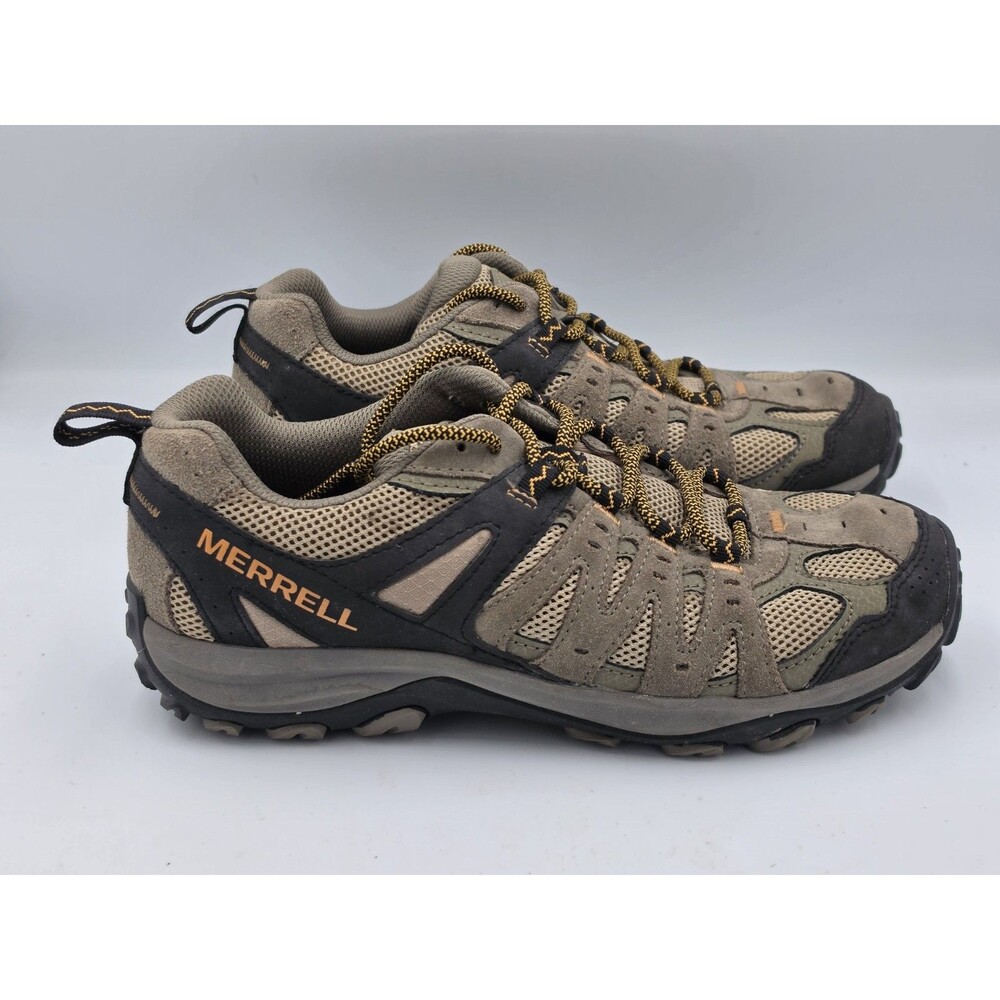 Mens Merrell Accentor 3 Waterproof Pecan Black Hiking Trail Shoes Size 8